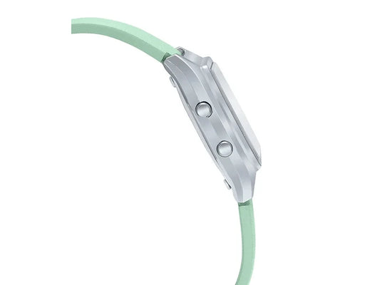 Casio Women's Watch Digital , Silver Dial Pastels Matte Green Leather Strap, LA680WEL-3DF
