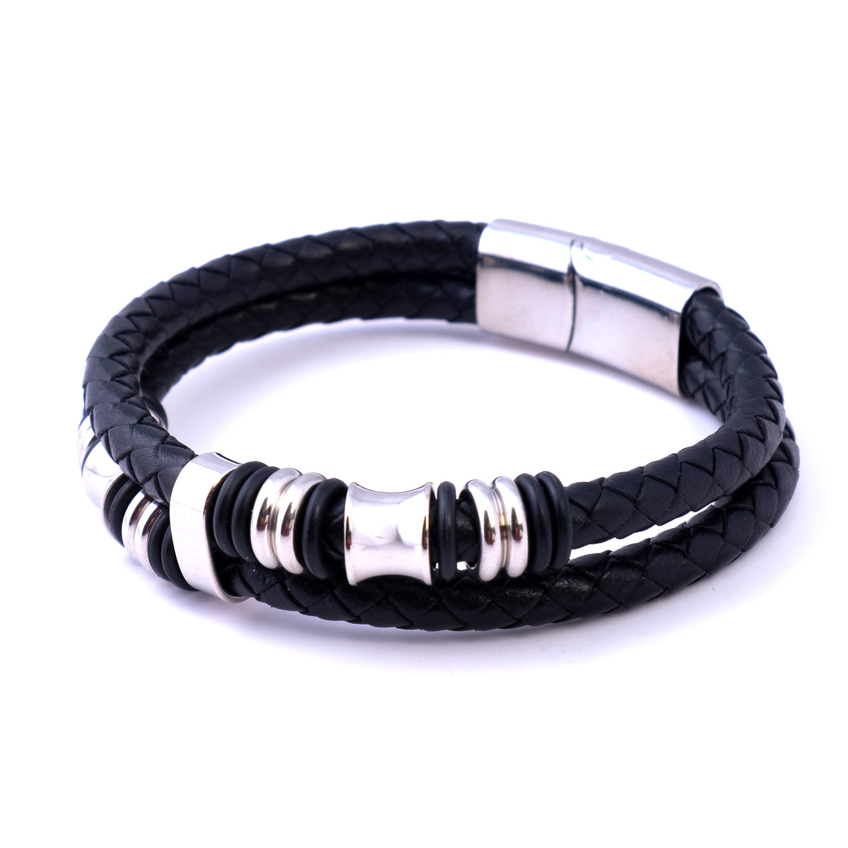 Lee Cooper Men's Bracelet - Silver/Black