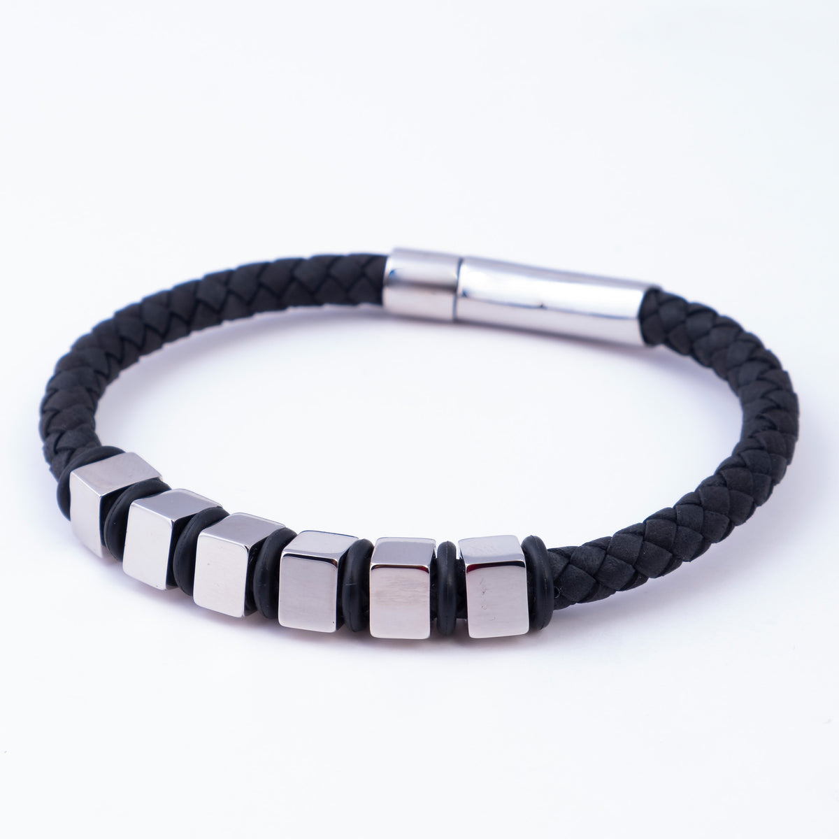 Lee Cooper Men's Bracelet - Silver/Black