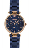 Lee Cooper Women's Watch Analog, Blue Dial Blue Stainless Steel Strap,  LC06619.490