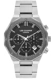 Lee Cooper Men's Watch Analog, Black Dial Silver Stainless Steel Band, LC07807.350 