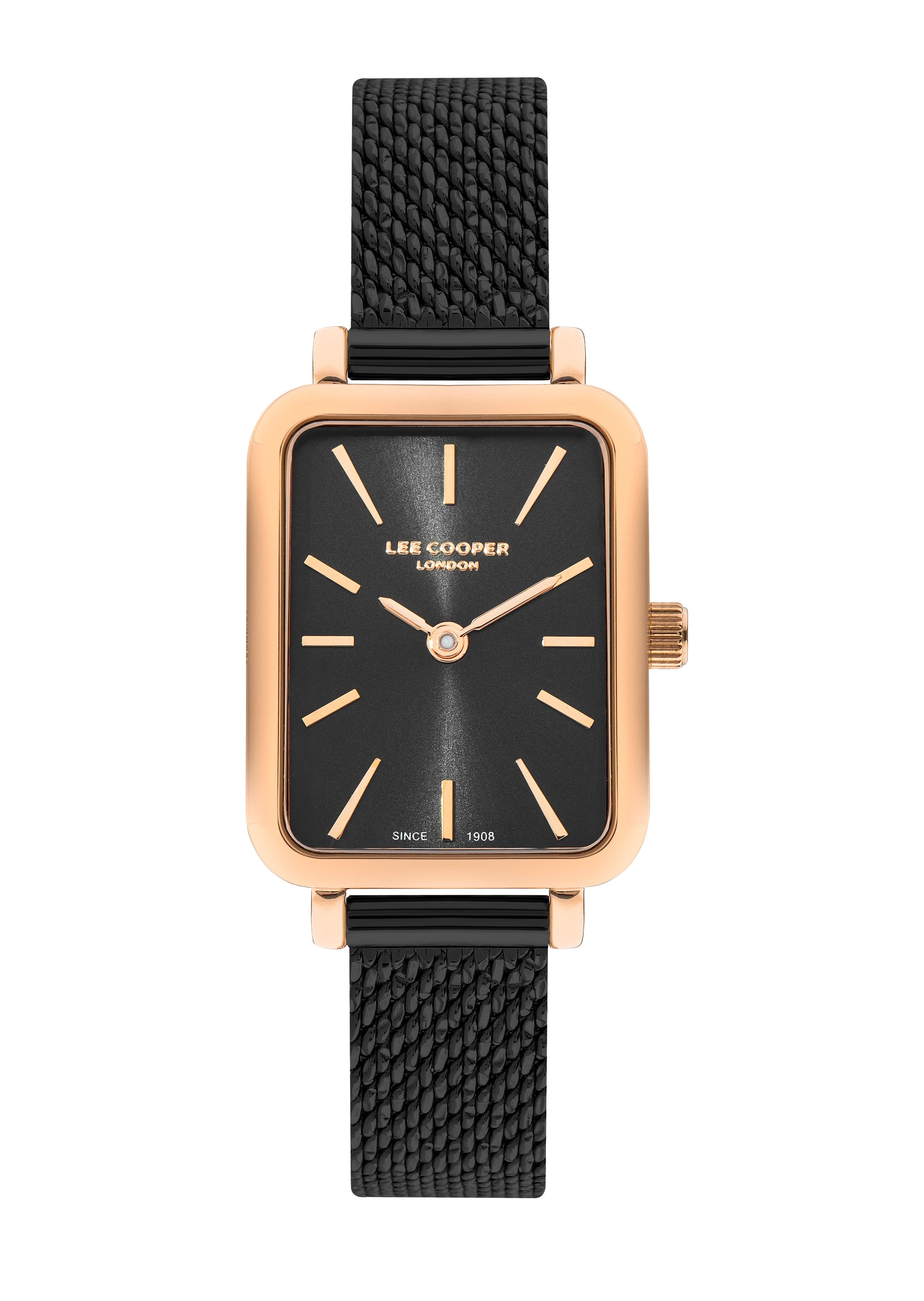 Lee Cooper Women's Watch Analog, Black Dial Black Stainless Steel Band, LC07815.450 