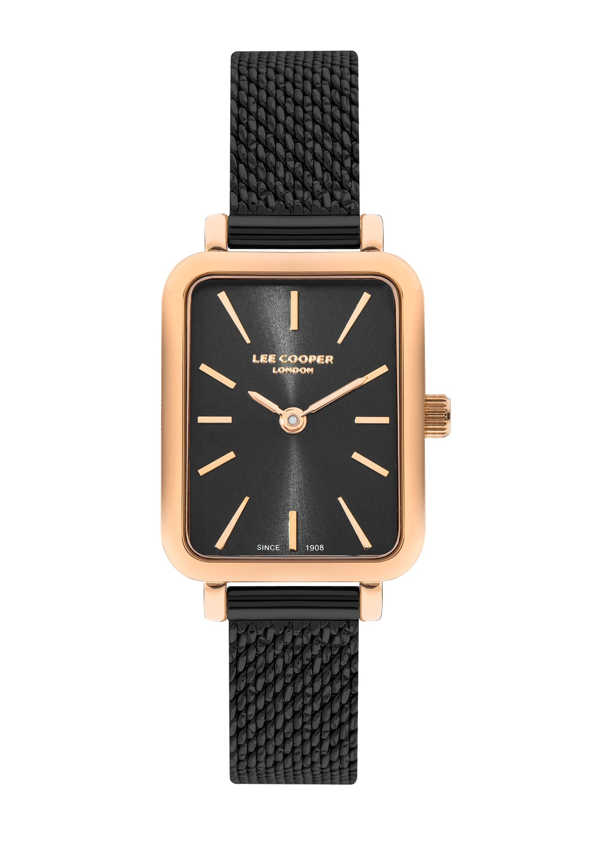 Lee Cooper Women's Watch Analog, Black Dial Black Stainless Steel Band, LC07815.450 