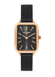 Lee Cooper Women's Watch Analog, Black Dial Black Stainless Steel Band, LC07815.450 