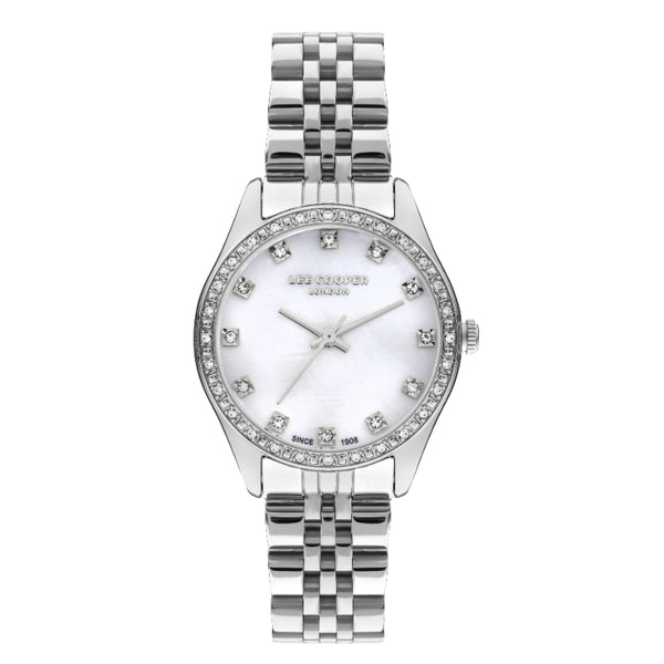 Lee Cooper Women's Watch Analog, Silver Dial Silver Stainless Steel Strap, LC07818.320 