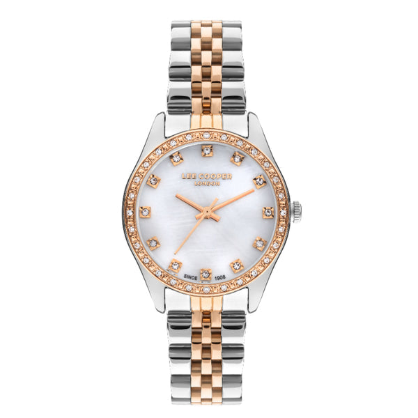 Lee Cooper Women's Watch Analog, Silver Dial Silver Stainless Steel Strap, LC07818.520 