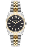Lee Cooper Women's Watch Analog, Black Dial Silver Metal Band, LC07824.250