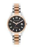 Lee Cooper Women's Watch Analog, Black Dial Silver Metal Band, LC07827.560