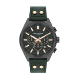 Lee Cooper Men's Multifunction Watch Analog, Green Dial Green Leather Strap, LC07842.077 