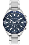 Lee Cooper Men's Multifunction Watch Analog, Blue Dial Silver Metal Band, LC07847.390 