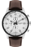 Lee Cooper Men's Multifunction Watch Analog, White Dial Brown Leather Strap, LC07855.334