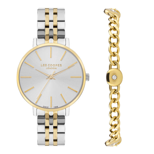 Lee Cooper, Men's, Analog Watch, Silver Dial, with Stainless Steel Band, LE-LC07857.230