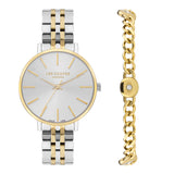 Lee Cooper Women's Watch Analog, Silver Dial Silver Stainless Steel Band, LC07857.230