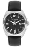 Lee Cooper Men's Watch Analog, Black Dial Black Leather Strap, LC07858.351 
