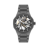 Lee Cooper Men's Automatic Skeleton Watch With Gun Metal Band,LC07905.060