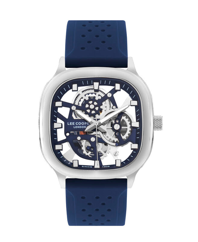 Lee Cooper men analog watch, blue dial with silicone band, model LE-LC07973.399, Bahrain
