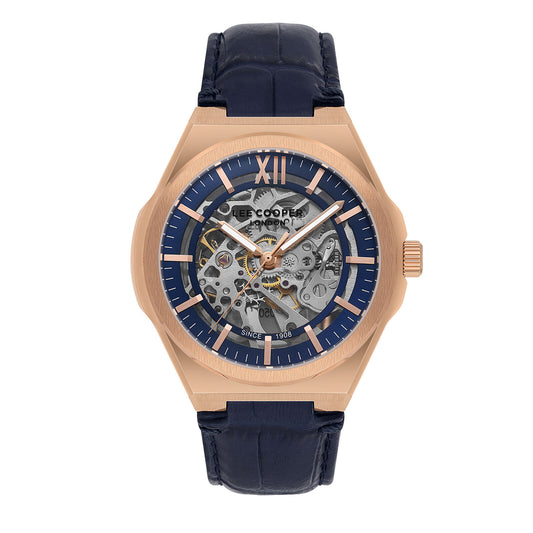 Lee Cooper, Men's, Analog Watch, Blue Dial, with Leather Band, LE-LC08050.499