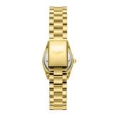 Lee Cooper Women's Analog Watch with White Mother Of Pearl Dial and Gold Stainless Steel Band, LC08155.120