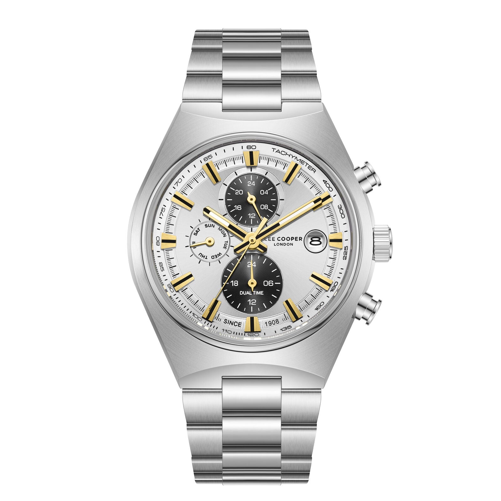 Lee Cooper, Men's, Analog Watch, Silver Dial, LE-LC08214.330