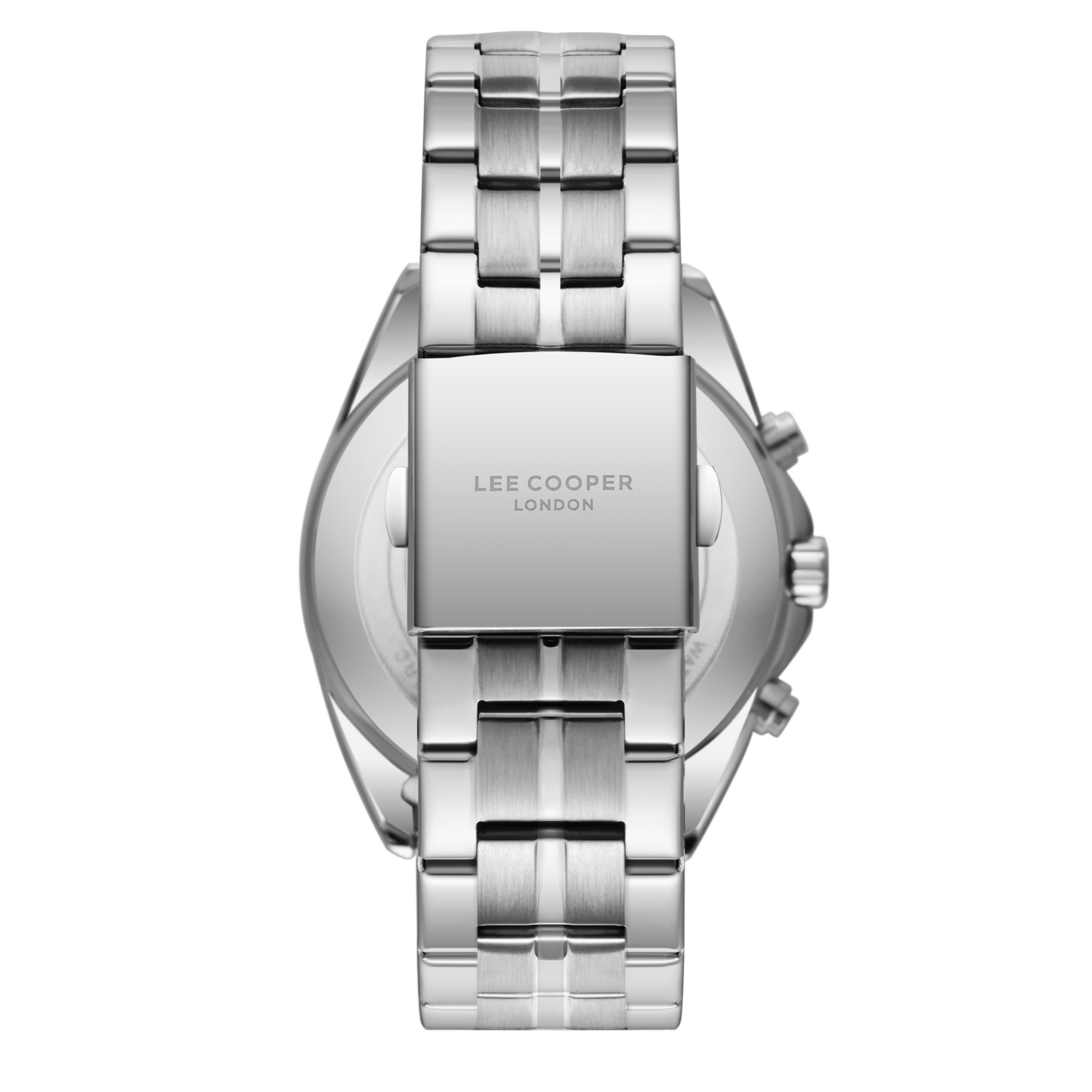 Lee Cooper Men's  Multifunction Watch Gun Dial With Silver Metal Band, LC08217.350