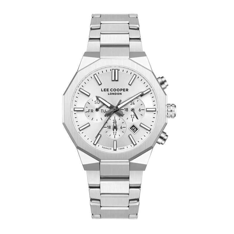 Lee Cooper, Men's, Analog Watch, Silver Dial, with Stainless Steel Band, LE-LC08218.330
