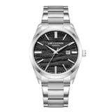 Lee Cooper Men's Analog Watch Black Dial With Silver Metal Band,LC08231.350