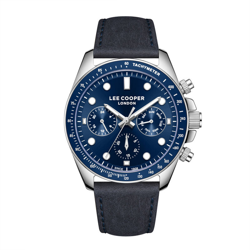 Lee Cooper, Men's, Analog Watch, Blue Dial, with Leather Band, LE-LC08233.399