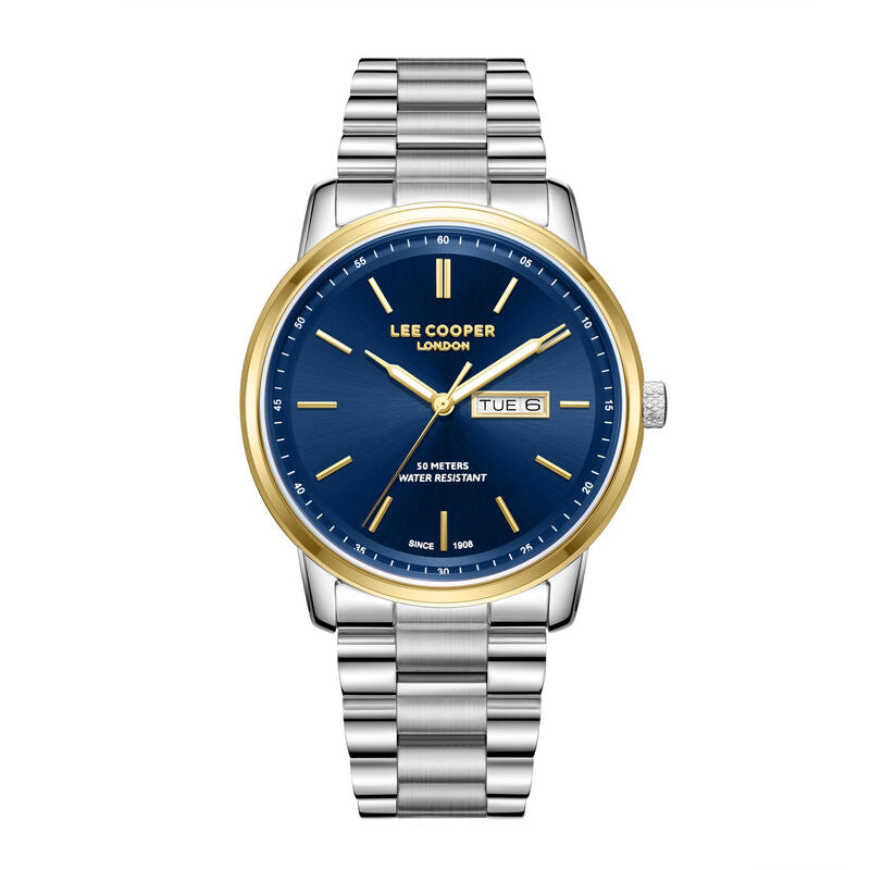 Lee Cooper, Men's, Analog Watch, Blue Dial, with Stainless Steel Band, LE-LC08236.290