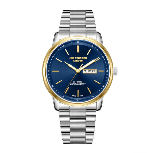 Lee Cooper, Men's, Analog Watch, Blue Dial, with Stainless Steel Band, LE-LC08236.290
