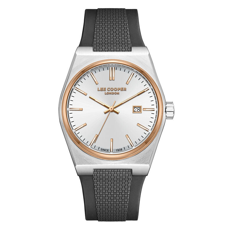 Lee Cooper, Men's, Analog Watch, Silver Dial, with Silicone Band, LE-LC08250.531