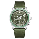 Lee Cooper Men's  Multifunction Watch Green Dial With Green Leather Strap,LC08260.375