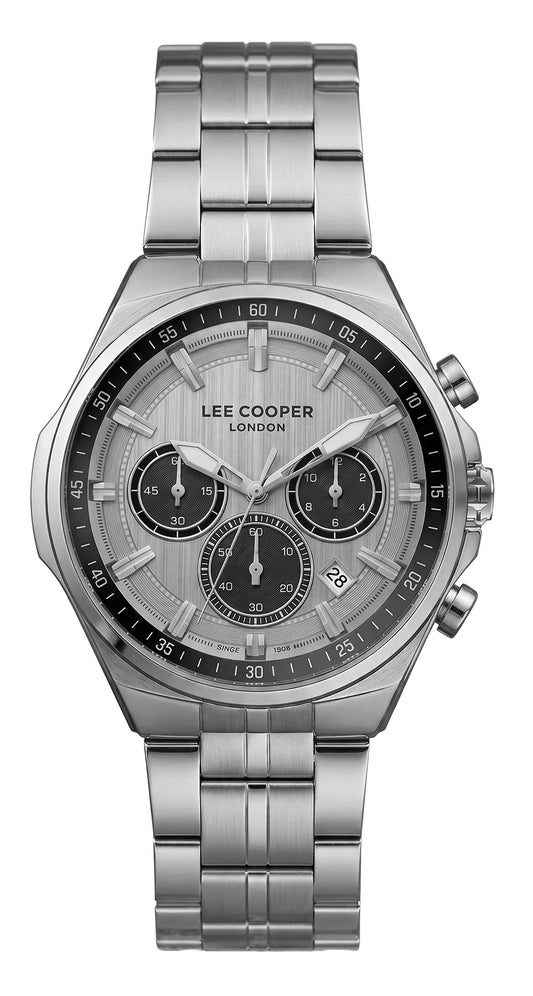 Lee Cooper Men's Multifunction Watch with Silver Dial and Stainless Steel Band, LC08273.320