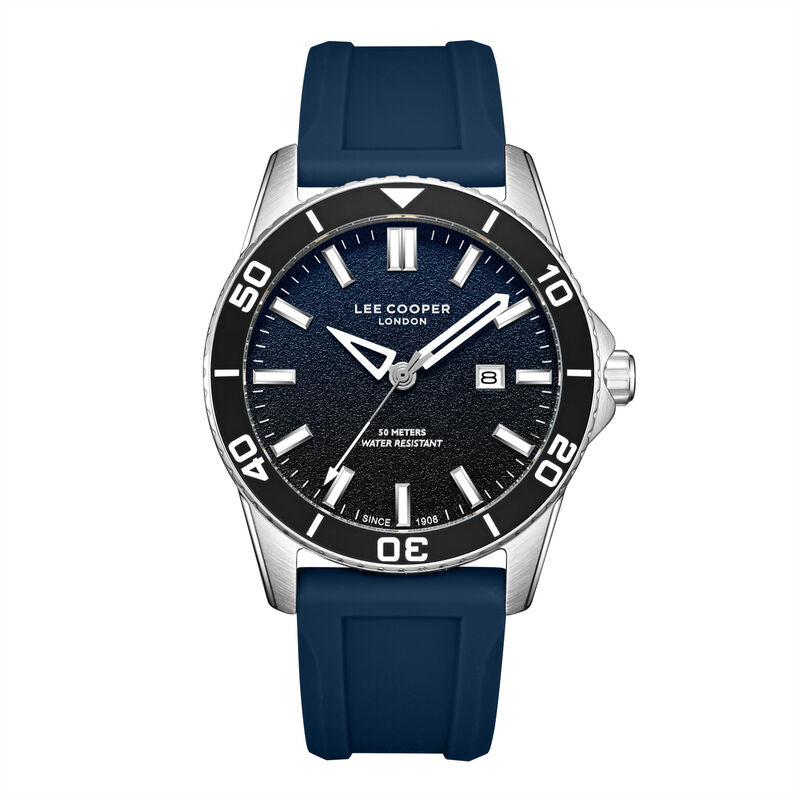 Lee Cooper, Men's, Analog Watch, Blue Dial, with Silicone Band, LE-LC08278.399