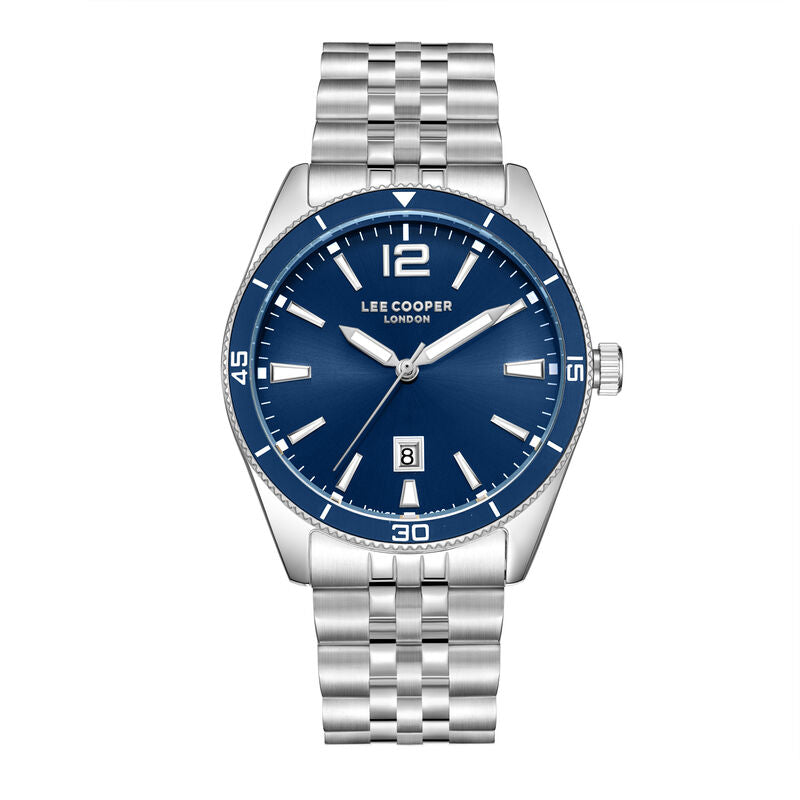 Lee Cooper, Men's, Analog Watch, Blue Dial, with Stainless Steel Band, LE-LC08281.390