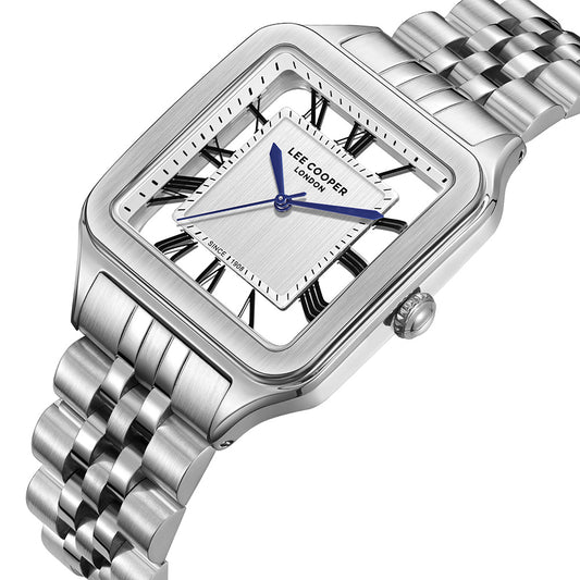 Lee Cooper Men's Analog Watch with Silver Dial and Stainless Steel Band, LC08282.330