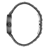 Lee Cooper Men's Analog Watch with Silver Dial and Black Stainless Steel Band, LC08282.630