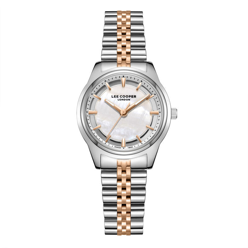 Lee Cooper women analog watch, pearl dial with stainless steel strap, model LE-LC08285.520, Bahrain