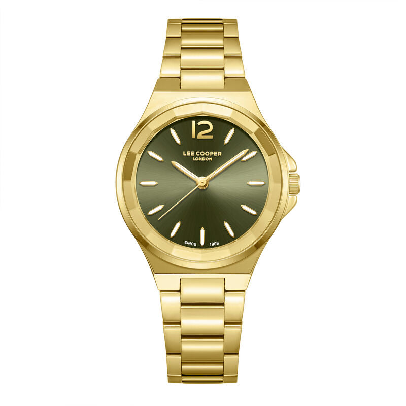 Lee Cooper, Men's, Analog Watch, Green Dial, with Stainless Steel Band, LE-LC08286.170