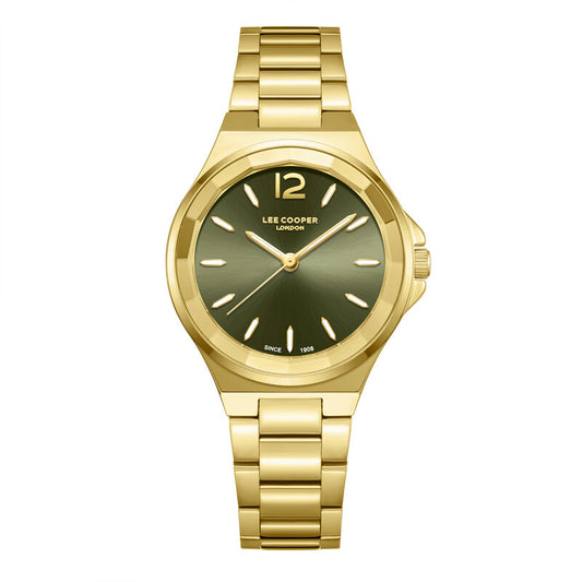 Lee Cooper, Men's, Analog Watch, Green Dial, with Stainless Steel Band, LE-LC08286.170