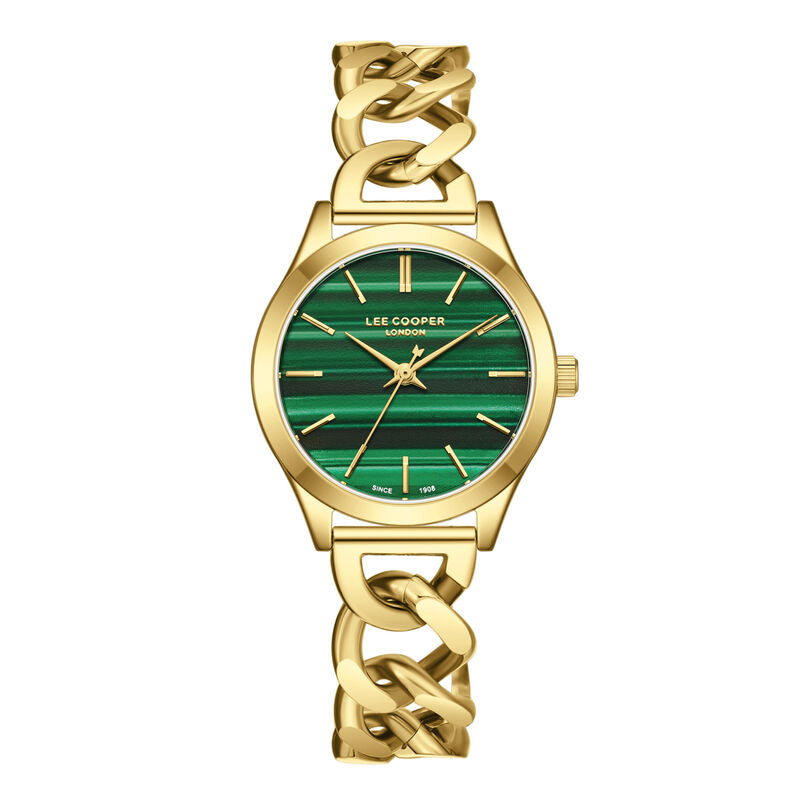 Lee Cooper, Men's, Analog Watch, Green Dial, with Stainless Steel Band, LE-LC08291.170