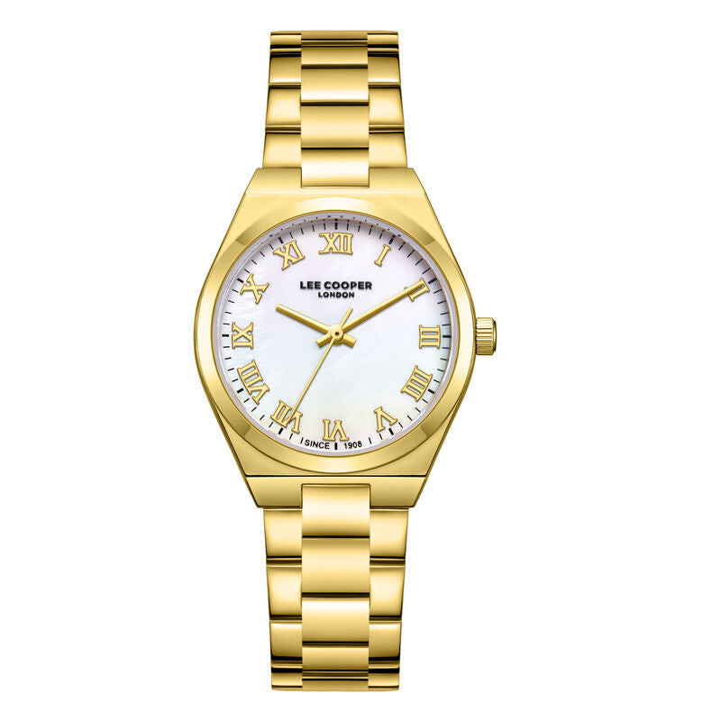 Lee Cooper women analog watch, pearl dial with stainless steel strap, model LE-LC08298.120, Bahrain