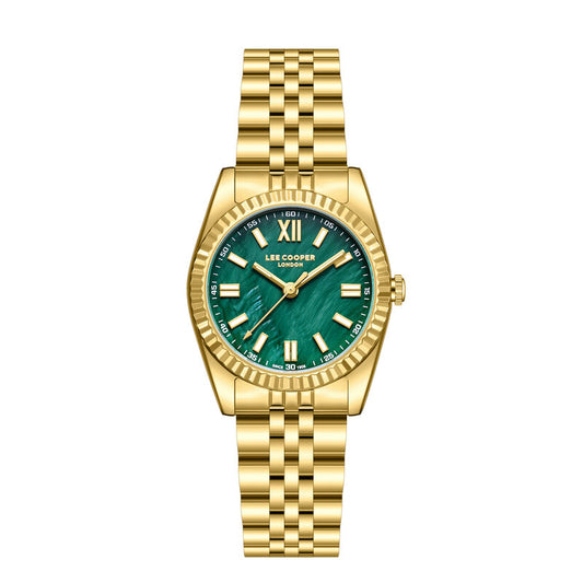 Lee Cooper, Men's, Analog Watch, Green Dial, with Stainless Steel Band, LE-LC08303.170