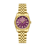 Lee Cooper women analog watch, purple dial with stainless steel band, model LE-LC08303.180, Bahrain