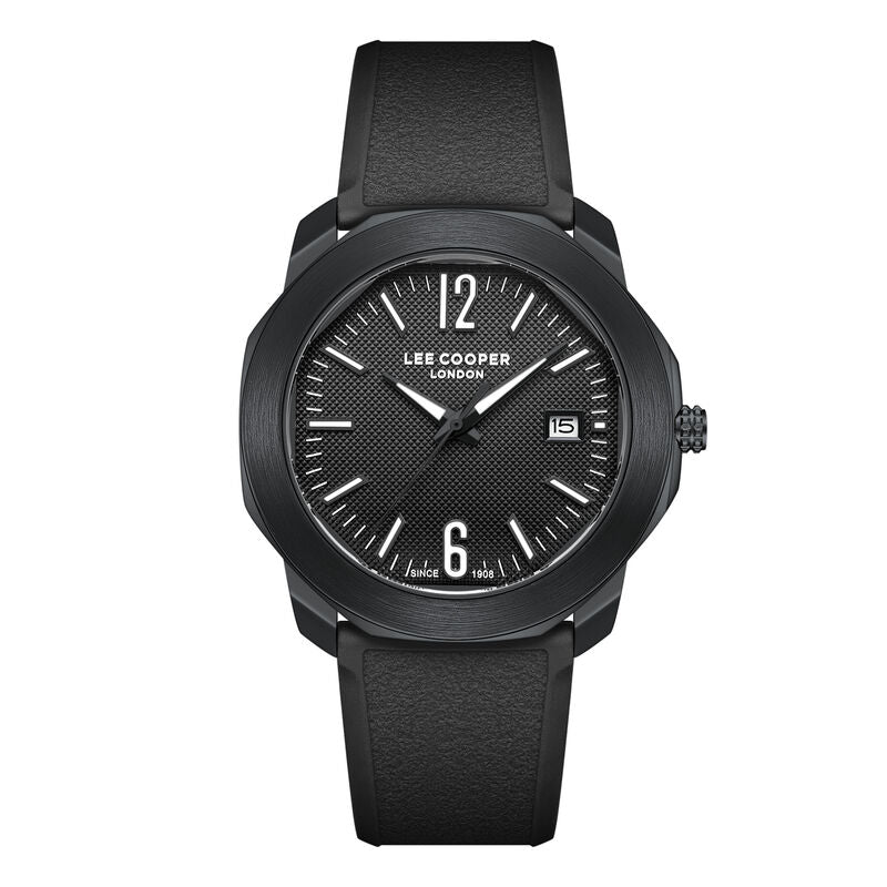 Lee Cooper men analog watch, black dial with silicone band, model LE-LC08312.651, Bahrain
