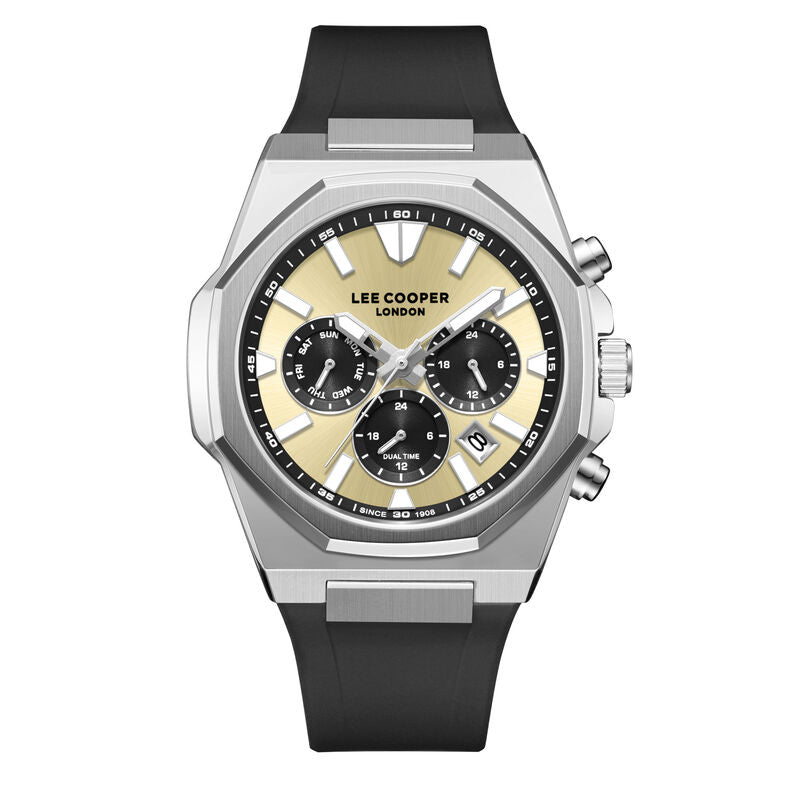 Lee Cooper, Men's, Analog Watch, Gold Dial, with Silicone Band, LE-LC08313.311