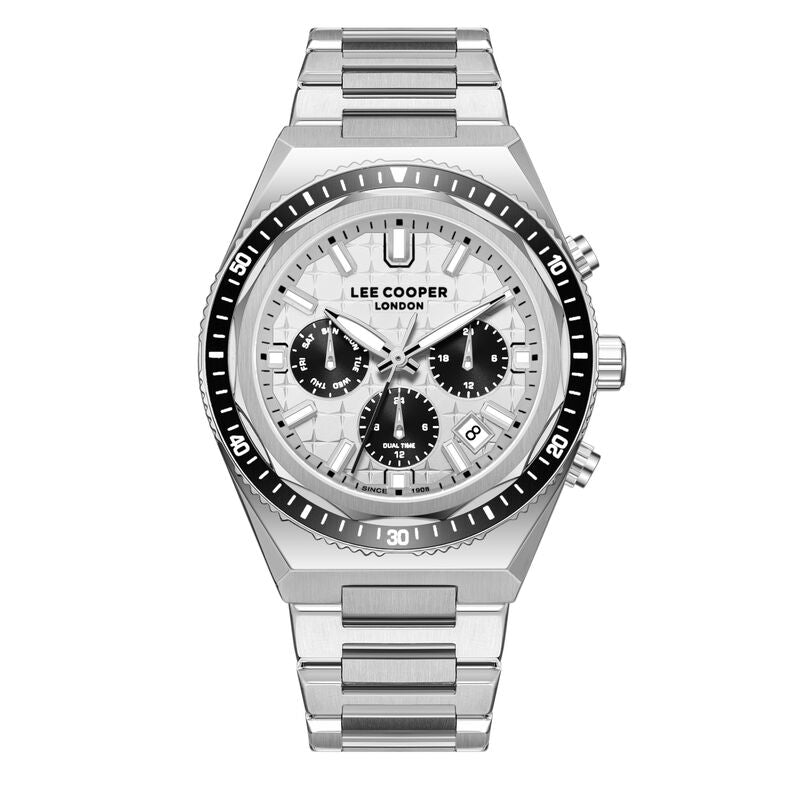 Lee Cooper, Men's, Analog Watch, Silver Dial, with Stainless Steel Band, LE-LC08317.330