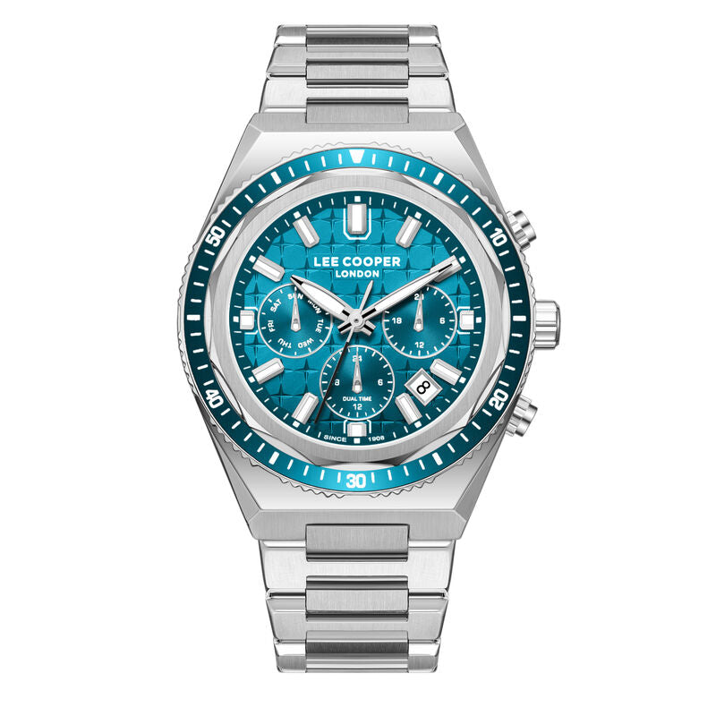 Lee Cooper, Men's, Analog Watch, Blue Dial, with Stainless Steel Band, LE-LC08317.360