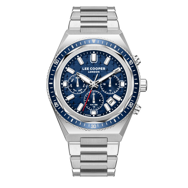 Lee Cooper, Men's, Analog Watch, Blue Dial, with Stainless Steel Band, LE-LC08317.390