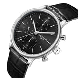 Lee Cooper Men's Multifunction Watch with Black Dial and Black Leather Band, LC08333.351
