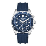 Lee Cooper Men's Multifunction Watch with Dark Blue Dial and Dark Blue Silicone Band, LC08335.399